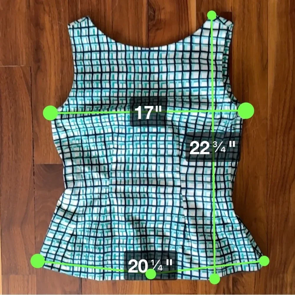 Kate Spade Tatiana Sleeveless Peplum Top sz Medium